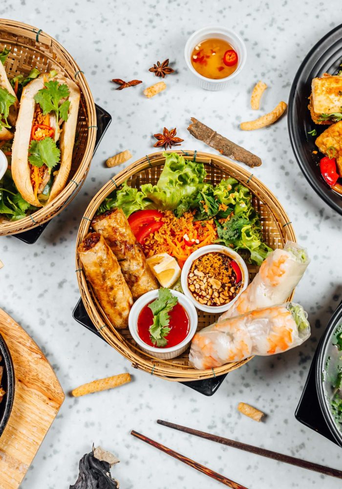 top-view-fresh-delicious-vietnamese-food-table top-view-fresh-delicious-vietnamese-food-table